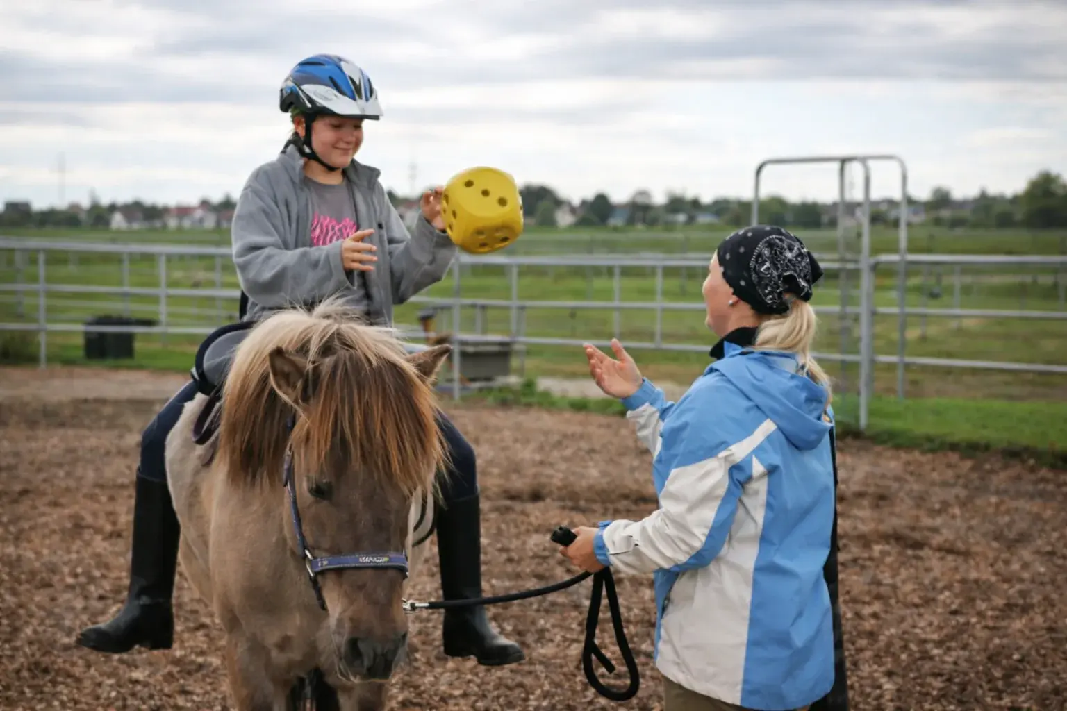 Reittherapie — Übung mit Ball